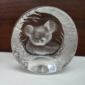 Mats Jonasson Signature Collection Koala Lead Crystal Figurine Handmade In Swede